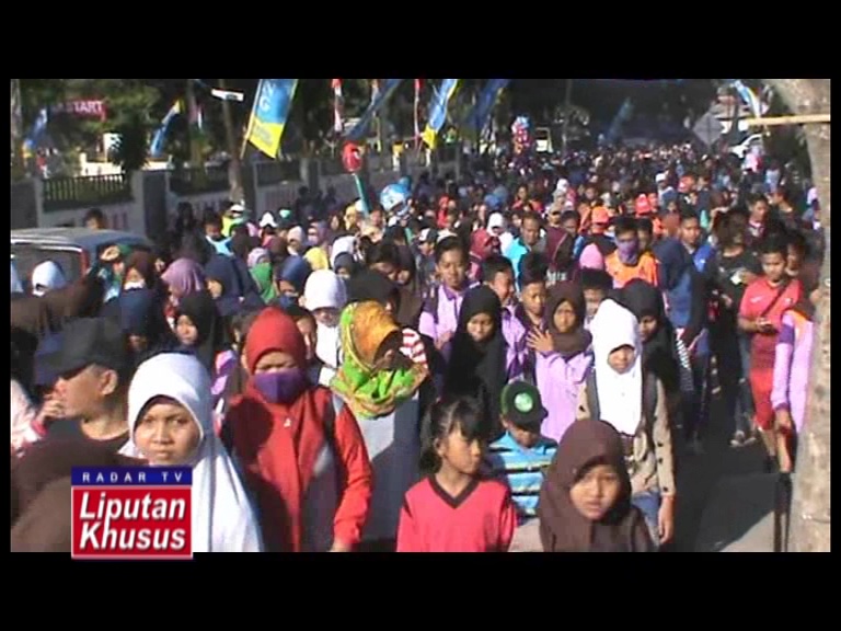 Ribuan Peserta Meriahkan Jalan Sehat Radar Lamteng dan Pemkab Lamteng (Lipsus 7 M)