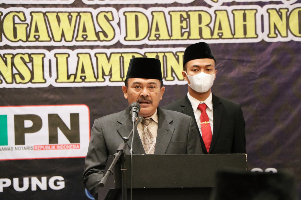 Kakanwil Kemenkumham Lampung Edi Kurniadi, Bc.IP.,S.H.,M.H Melantik Anggota MPWN-MPDN Se Provinsi Lampung